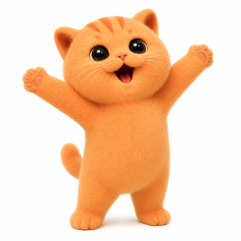 Tino celebrating with arms up
